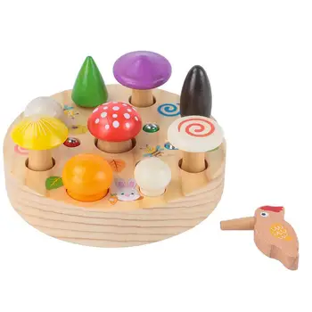 Copii Magnetic Ciuperci Ciocănitoarea Prinde Worm Joc de Puzzle de Educație Timpurie Jucărie Părinte-copil Interactive pentru Copii Cadouri Jucarii