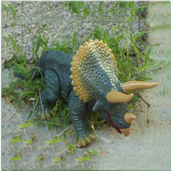 Copiii De Simulare De Animale Jucării Noi De Design De Mers Pe Jos De La Distanță De Control De Dinozaur Triceratops Jucărie Cadou Model Sunet De Lumină De Acțiune Figura