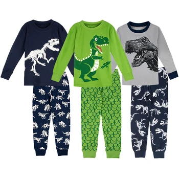 Copiii Set de pijama pentru Baieti de Carnaval Pijamale Copii Pirat de Poliție Dinozaur îmbrăcăminte de noapte Copilul de Anul Nou Costum de Crăciun