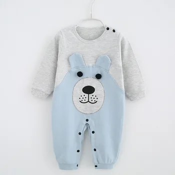 Copil Copil Salopetă Urs styling bumbac cu Maneci Lungi Salopeta Brand Nou-născuți Haine de Primavara Toamna Pijama Fetita Haine Băiat