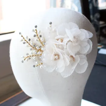 Coreea de sud manual de mătase fire de flori nemuritoare hairgrips mireasa, accesorii de nunta alb floare frizură
