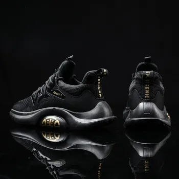 Coreean super lumina Pantofi Retro Adidași Respirabil Lumina Pantofi de Sport cu Talpa de Cauciuc Spori Pantofi Negru Mens Pantofi