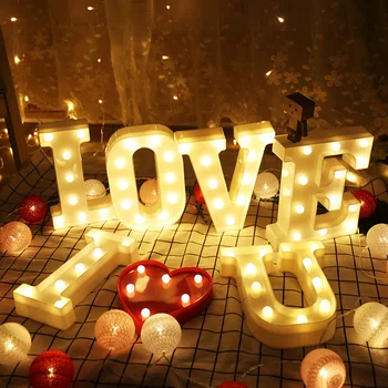 Creative 26 engleză Scrisoare a CONDUS Lumina de Noapte Marquee Semn Alfabet 3D Agățat de Perete Atmosferă de Lumină Petrecere de Nunta Decor Acasă