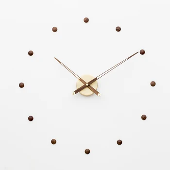 Creative Lux Ceas de Perete Tăcut Spania Mari, Ceasuri de Perete Camera de zi Ceas 3d Metal Modern din Lemn Pointer Decor de Birou Cadou
