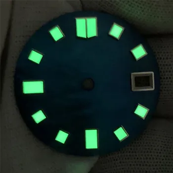 Creative Model Shell Albastru 28.5 MM Cadran de Ceas pentru NH35 Ceas Mișcarea Verde Luminos Cadran de Ceas de Reparații Piese