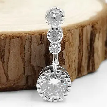 Cristal zircon burta buric bar piercing bijuterii argint 925 pentru femei body piercing bijuterii de moda