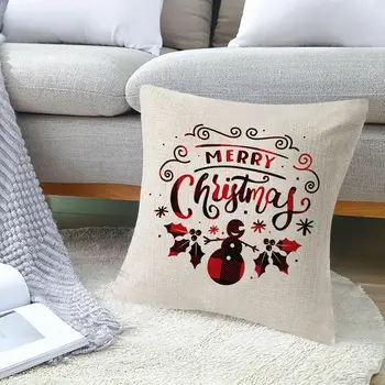 Crăciun fericit Arunca Lenjerie de Pernă față de Pernă Caz Pernă Pillowcover pentru Xmas Party Masina Acasa Canapea Cafenea Decor 45x45cm
