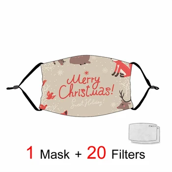Crăciun Reutilizabile Măști de Bumbac de Înaltă Calitate Masca Pentru Petrecere de Craciun pentru Adulti Lavabile de Siguranță Material Masca pentru Moș Crăciun