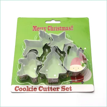Crăciun Tort Fondant Cookie-Uri Tăietor De Biscuiti Instrumente Din Oțel Inoxidabil Cookie Cutter Set De Copt Decorarea Instrument