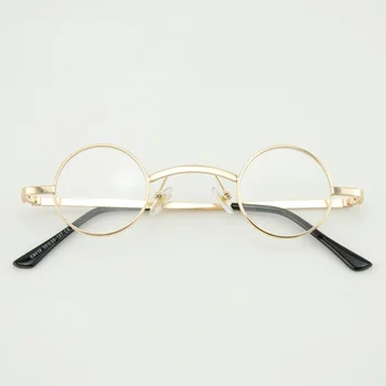 Cubojue Rame Ochelari de vedere barbati 36mm Mici, Rotunde, Pahare Femei Steampunk vintage retro ochelari de fals lectură/ochelari de miopie