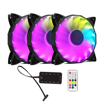 Curcubeu de Lumini RGB Reglabile Culoare de Răcire Ventilator de 120mm cu LED Calculator PC Silent Caz Fan Controller ND998