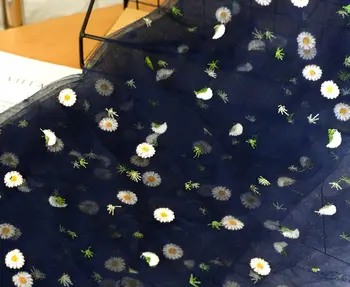 Daisy tifon broderie tesatura dantela brodata pânză DIY cortina rochie haine pentru copii haine pentru copii tesatura