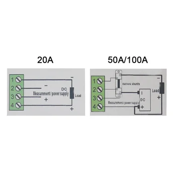 DC Voltmetru Ampermetru 7-20V 14-600V 20A/50A/100A Wattmeter Tensiune de Alimentare Curent Volt Metru Tester Detector