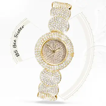 De Lux A Crescut De Ceas De Aur Femei Cuarț Ceasuri Doamnelor Top Brand Plin De Diamante Din Oțel Inoxidabil Femeie Ceas De Mână Ceas De Aur În 2020