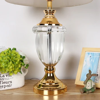 De lux lămpi de masă sufragerie cristal lampă de masă dormitor aur baza birou lumini de studiu tabelul de iluminat tip trophy noptiera de cristal