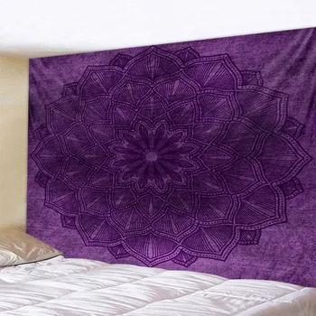 De mari Dimensiuni de Perete Mandala Tapiserie Boem Agățat de Perete de Artă Covor Pătură Yoga Mat Decorative Vintage Violet Tapiserie pentru Acasă