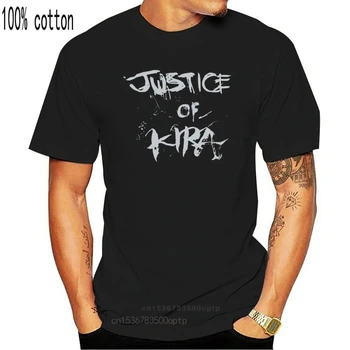 Death Note Deathnote Mens T-Shirt - Justiție a Kira Împrăștiat Cuvântul Imagine de Desene animate t camasa barbati Unisex Noua Moda tricou