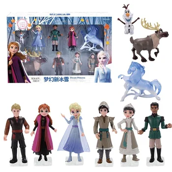Desene animate Disney frozen 2 elsa acțiune jucărie cifre cutie cadou set baieti fete Anna Olaf papusa decor papusa papusa drăguț jucării