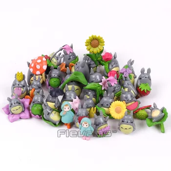Desene animate drăguț Vecinul Meu Totoro Mini PVC Cifre Jucării DIY Miniaturale de Decor Papusi 30buc/set 3~5cm