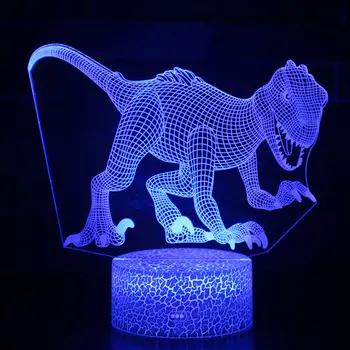 Dinozaur carnivor temă 3D Lampa LED lumina de noapte în 7 Culori Schimba starea de Spirit Touch Lampa cadou de Crăciun Dropshippping