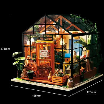 DIY Casa Papusa in Miniatura casă de Păpuși, Cu Mobilier din Lemn Casa Miniaturas Jucarii Pentru Copii de Anul Nou Cadou de Crăciun DG10X