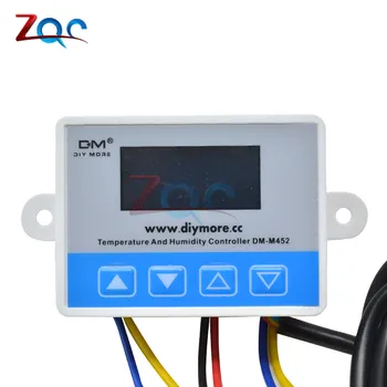 DM-M452 Temperatura Umiditate Controller Tester 12V -220V Dual LED Display Digital Termostat de Umiditate cu SHT20 Senzor Sonda