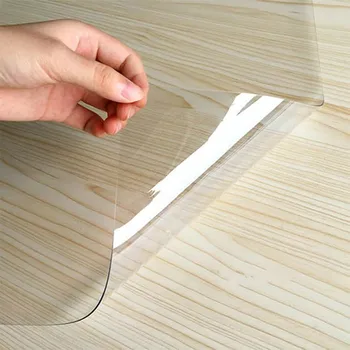 Dreptunghiulară întâlnire birou, masă de bucătărie ulei-dovada PVC capac de masă de sticlă transparentă impermeabil față de masă mare birou mat
