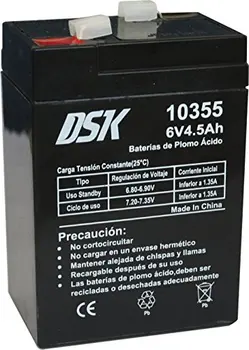 DSK 10355 6V 4,5 Ah plumb-acid baterie reîncărcabilă pentru masini de jucarie pentru copii, biciclete, jucarii, lanterne, UPS-uri, alarme