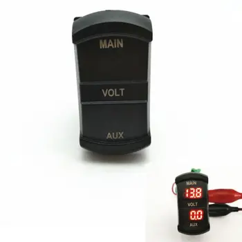 Dual Voltmetru Tensiunea Bateriei Monitor LED Indicator 12V-24V Auto Barca