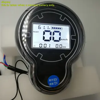 Ecartament viteză LCD DISPLAY Nivelul Bateriei Indicator luminos 48v60v72v Pentru Scuter Electric e-bike Motocicleta Tricicleta 55*35 mm Ecran