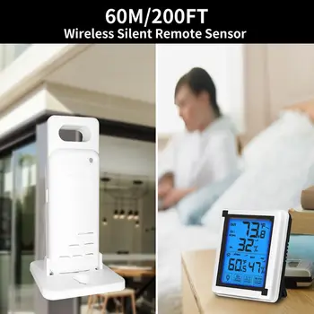 Ecran tactil Wireless Stație Meteo ℃/℉ Termometru Higrometru cu 3 Zile Senzorul de Temperatură și Umiditate Monitor