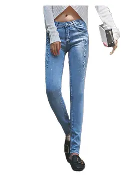 Elastic Slim Streetwear Blugi Denim Femme Push-Up Pentru Femei Talie Mare Întindere Creion Skinny Glezna Lungime Pantaloni Pantalon Alto Mujer