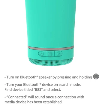 En-gros 18oz Creative Bluetooth Muzica de Pahar Difuzorul rezistent la apă Termos cu Perete Dublu din Otel Inoxidabil Sticla de Apa Portabil Cupa