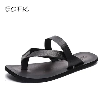 EOFK Bărbați Flip-Flops, Papuci de Brand Nou de Papuci de Vara Solid Concis Moda de Plajă, Sandale, Pantofi Pentru Bărbați de Mari Dimensiuni 47