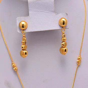 Etiopian aur seturi de bijuterii Indian aur colier Cercei set bijuterii pentru femei Africane cadou de nunta de înaltă calitate accesorii