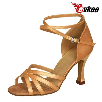 Evkoodance de Dans Salsa Pantofi de 6/7 cm Inaltime Toc Femeie Pantofi de Dans latino Patru Culori Se Alege Evkoo-047