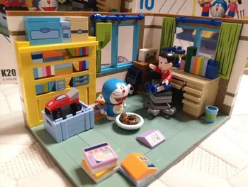 Extrem de Restaurat Doraemon Nobita Nobis Camera lui Timp de Asamblare Model de Mașină Blocuri Kit Cărămizi Clasic Seturi de Jucării pentru Copii Cadouri