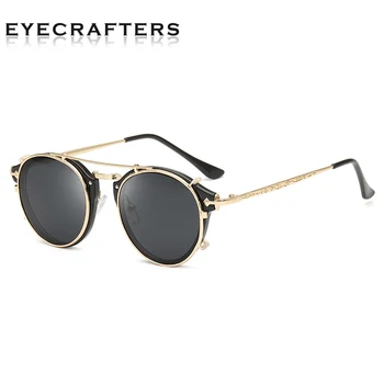 EYECRAFTERS Femei de Moda de Design de Epocă Punte Dublă Detașabilă SteamPunk Design de Brand de ochelari de Soare Oculos De Sol