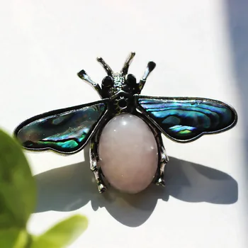 FARLENA Bijuterii piatra semi-pretioasa de Insecte Ace de Brosa pentru Femei Accesorii Vintage Naturale shell Insigne, Broșe
