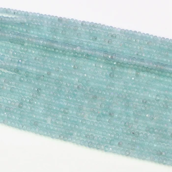 Farmecele piatra naturala albastru calcedonie, jad-ul 2*4mm nou fațete abac liber margele diy moda Bijuterii de 15