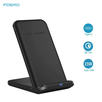 FDGAO 15W Qi Wireless Charger pentru Samsung S10 S20 Fast Charging Dock Stand Pentru iPhone 11 Pro XS MAX XR X 8 Telefon Încărcător Rapid
