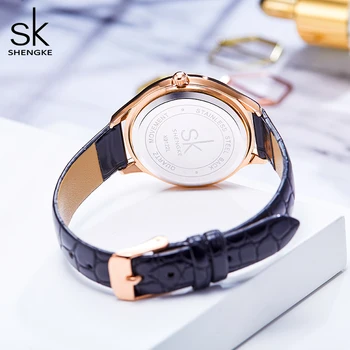 Femei Ceasuri ShengKe Brand de Lux Ceas Quartz rezistent la apa pentru Femei Ceas de mână Moda Doamnelor din Piele Ceas Relogios Feminino