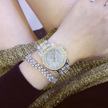 Femei De Lux Stras Ceasuri De Aur De Argint Elegant Ceas De Mână Doamnelor Cuarț Ceasuri Valentine Cadou