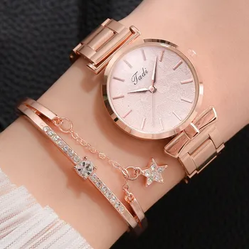 Femei De Moda Ceasuri De Lux Magnet Catarama Stele Stras Ceas Doamnelor Cuarț Ceas De Mână Brățară Set Reloj Mujer #121