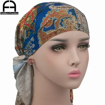 Femei De Moda Turban Chimioterapie Pălărie De Imprimare Articole Pentru Acoperirea Capului Bentita Headwraps Cancer Pălării Turbanul Musulman Întinde Bandană Păr Accesorii
