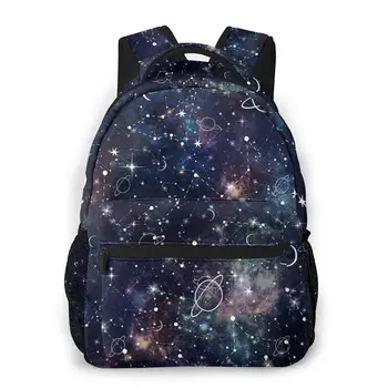 Femei rucsac de sex masculin rucsac de călătorie barbati geanta laptop mare de cumparaturi geanta de voiaj pe Timp de Noapte Planete Și Stele Constellation Galaxy