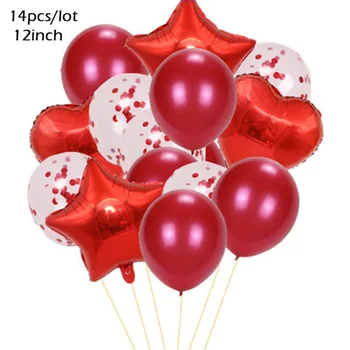 Fericit Ziua de naștere Scrisoare Baloane Folie Inima Pentagrama Balon Latex Set 18-50-60-90 de ani de Aprovizionare Partid Decor