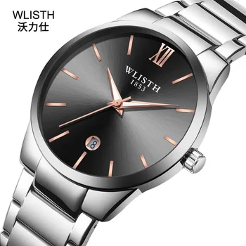 Fierbinte de Lux Bărbați ' s Ceas din Oțel Complet Ceasuri de Moda Cuarț Ceas de mână rezistent la apă Data Masculin Ceas Relogio Masculino Erkek Kol Saati