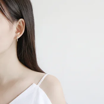 Flyleaf Aur Coarda Formă De Nod Hoop Cercei Pentru Femei 2018 Nou Trend 100 % Argint 925 Lady Moda Bijuterii
