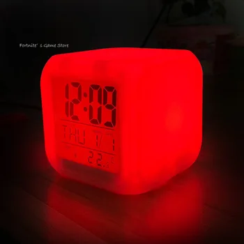 Fortnite Alarmă Ceas Digital LED Luminos Ceasuri de două Săptămâni Birou Copii Mini Figura Anime Perete Decor Acasă Living Cadou de Ziua de nastere